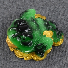 厂家供应 树脂工艺茶宠 招财镇宅金蟾 茶道茶艺摆件 大号金蟾