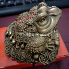 百年殡葬出品 纯铜金蟾 祭祀陪葬用品 骨灰盒摆件