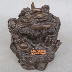 妙音风水铜器工艺品精品铜雕摆件铜金蟾 招财进宝莲花金蟾 摆设