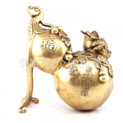 供应风水铜器摆件 铜葫芦 铜金蟾 招财纳福