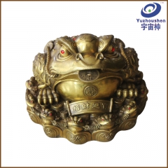 铜三脚蟾蜍 仿古招财金蟾 十二子金蟾 招财挡煞大金蟾摆件