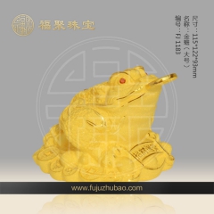 深圳厂家直销 招财工艺品 黄金摆件 绒沙金金蟾