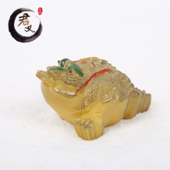 2016精品汝窑茶宠摆件 陶瓷工艺品 小金蟾 陶瓷茶具批发