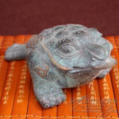 批发铜器开光风水纯铜摆件工艺品家居摆设礼品铜器佛器 金蟾