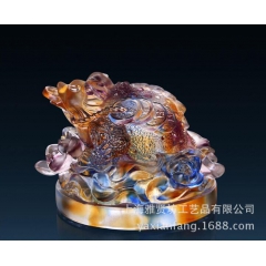 琉璃金蟾 琉璃工艺品 专业大厂 设计定制 高档礼品 琉璃摆件