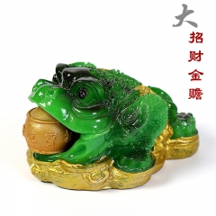 大号招财金蟾 茶宠摆件茶具配件 变色树脂茶宠茶玩