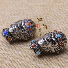 阡陌珠宝 藏银滴油齐天大圣 一念之间 佛头配件 金蟾 龙头三...
