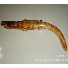 环保玩具鳄鱼模型 工艺玩具鳄鱼摆件 木制玩具鳄鱼 安全玩具鳄...