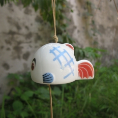 景瓷饰品批发 景德镇陶瓷风铃 厂家批发中心 娃娃鱼 吉祥物 ...