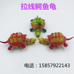 新奇特地摊货 拉线鳄鱼龟 塑料弹簧动物批发 义乌厂家直销