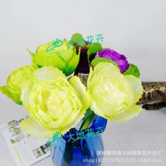 大地花卉专业批发仿真花过胶大白菜    客厅装饰花