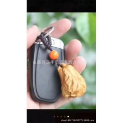 黄杨木雕汽车挂件装饰品手把件把玩文玩招财进宝大白菜