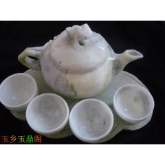 疯抢中特价精制蓝田玉茶具⊙ 蟾蜍 招财 摆件 家庭必备
