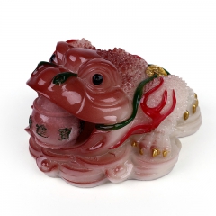 厂家直销 树脂工艺品茶宠摆件 变色招财蟾蜍 工艺摆件树脂摆件