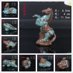 茶宠哥窑摆件茶具茶玩龙九子哥窑道配件蟾蜍 马到成功厂家直销
