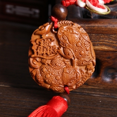 淘宝地摊好货源开光辟邪佛像工艺品批发 蟾蜍 枣木汽车挂件CL...