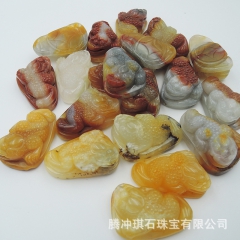 批发 100%天然A货 黄龙玉 蟾蜍 腰缠万贯 挂件 吊坠