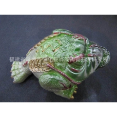 三脚蟾蜍 变色金蟾 仿玉摆件金蟾 树脂招财蟾蜍