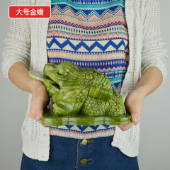 青玉金蟾招财客厅玉石摆件 三足蟾蜍 创意家居装饰工艺品摆设