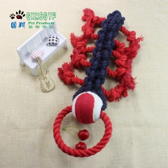 宠物用品 手工编织棉绳蜈蚣 磨咬泰迪狗玩具厂家直销
