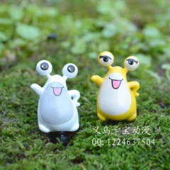 卡宝    微景观小公仔花插配件 多肉植物苔藓必备公仔 圆蜗...