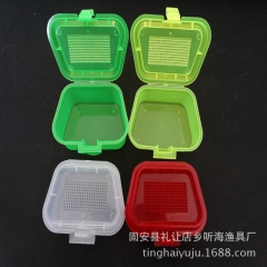 厂家直销批发蚯蚓 红虫盒 彩色透明 活饵 饵食 渔具垂钓用品