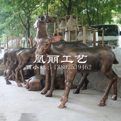 麋鹿等 仿真鹿子 玻璃钢动物雕塑  厂家直销玻璃钢梅花鹿 摆...