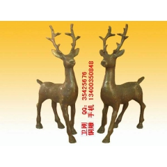 热销铜雕梅花鹿，铸铜鹿，铜雕塑梅花鹿，铸铜雕塑，铜雕工艺品