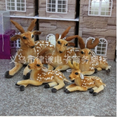 梅花鹿公仔 仿真梅花鹿 毛绒玩具 长颈鹿 创意玩具 情人节礼...