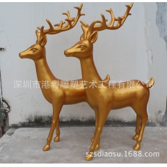 长颈鹿图片 玻璃钢鹿雕塑 森林公园动物造型 防真鹿道具 梅花...