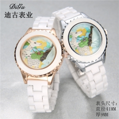 新款彩绘浮雕陶瓷手表 批韩版时尚防水女表 热带雨林系列 梅花...