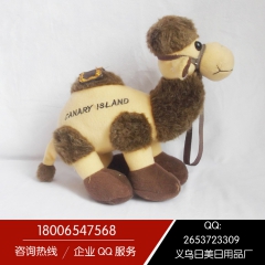 厂家供应：定制优质短毛绒玩具沙漠之舟骆驼，填充公仔仿真骆驼