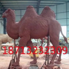 石雕骆驼 晚霞红骆驼 石雕工艺品骆驼 动物雕塑 沙漠之舟