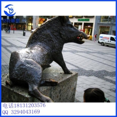 批发广场雕塑 铜雕野猪 街道景观动物雕塑 小品铜雕塑 野猪雕...
