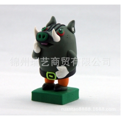 锦州瑞艺软陶 纯手工公仔 经典动画 黑猫警长之野猪
