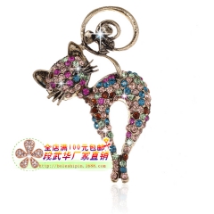 清仓 复古满钻狐狸 贴钻手机美容diy材料 复古diy合金饰...