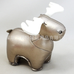 厂家定制 PU鹿 创意生日礼物毛绒玩具PU鹿 来图定制动物公...