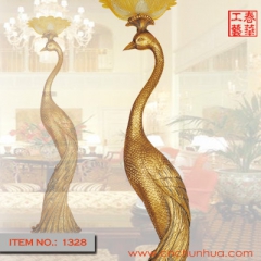 #1328大孔雀 厂家直销 树脂工艺品 雕塑 大型摆件 孔雀...