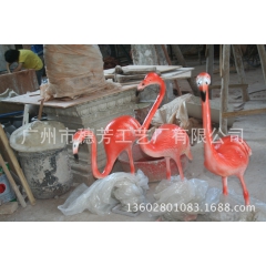专业供应仿真鸵鸟、丹顶鹤、孔雀、公鸡、仙鹤、鸭等仿砂岩雕塑