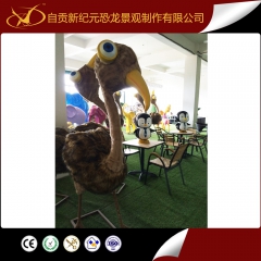 专业制造仿真动物，硅胶鸵鸟，可以用来装饰主题餐厅和公园哦