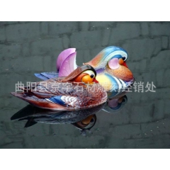 曲阳雕塑 石雕工艺品礼品 玻璃钢树脂雕塑 鸳鸯  仙鹤 天鹅...