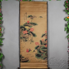 批发客厅书房书法山水画精美字画国画挂画墙画壁画装饰 荷花鸳鸯