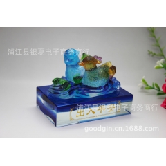 情侣 情人节 鸳鸯 古法琉璃 汽车香水座 香水摆件