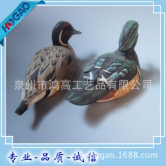树脂工艺品 仿真鸳鸯 成对鸳鸯 家居花园水池摆件