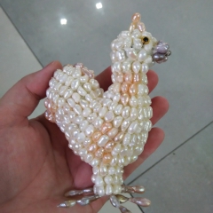 珍珠工艺品 珍珠鸡 十二生肖 民族风 供观赏工艺品 一件代发