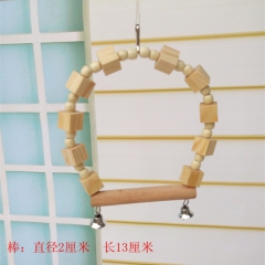 鹦鹉用品鸟玩具 原木色秋千 啃咬玩具鹦鹉 秋千站架站杠云梯