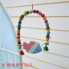 鹦鹉用品鸟玩具矿物质磨牙玩具啃咬玩具鹦鹉 秋千站架站杠云梯
