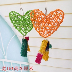 鹦鹉用品 鸟玩具 天然藤编玩具 啃咬玩具鹦鹉 秋千站架站杠云...
