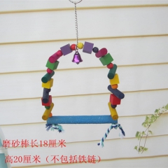 鹦鹉用品鸟玩具松鼠玩具木质啃咬玩具鹦鹉 秋千站架站杠云梯
