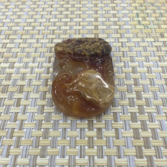 马达加斯加 天然玉髓 俏色 鹦鹉 英明神武 前途光明 送礼佳...